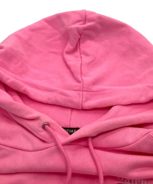 BALENCIAGA（バレンシアガ）BALENCIAGA (バレンシアガ) キャンペーンロゴプルオーバーパーカー ピンク サイズ:Mの古着・服飾アイテム