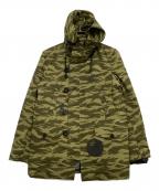 stussy×nano・universeステューシー×ナノ・ユニバース）の古着「ダウンジャケット　カモフラージュ柄」｜オリーブ