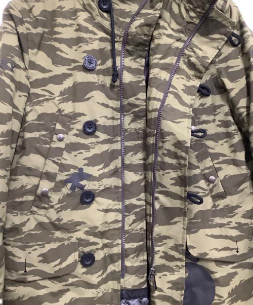 stussy（ステューシー）stussy (ステューシー) nano・universe (ナノ・ユニバース) ダウンジャケット　カモフラージュ柄 オリーブ サイズ:Sの古着・服飾アイテム