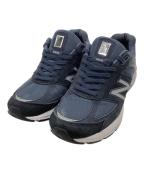 NEW BALANCEニューバランス）の古着「ローカットスニーカー」｜ブラック×ネイビー
