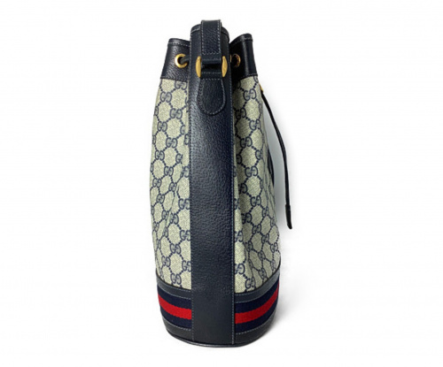 GUCCI（グッチ）GUCCI (グッチ) 巾着ショルダーバッグ ネイビー サイズ:- 001 58 0933の古着・服飾アイテム