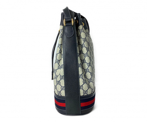 GUCCI（グッチ）GUCCI (グッチ) 巾着ショルダーバッグ ネイビー サイズ:- 001 58 0933の古着・服飾アイテム