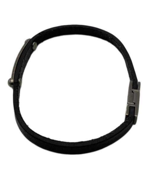 Saint Laurent Paris（サンローランパリ）Saint Laurent Paris (サンローランパリ) レザーブレスレット ブラック サイズ:-の古着・服飾アイテム