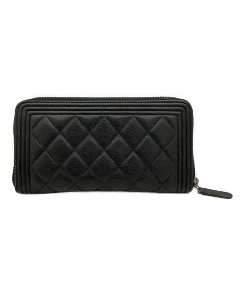 CHANEL（シャネル）CHANEL (シャネル) 長財布 ボーイシャネル ブラックの古着・服飾アイテム