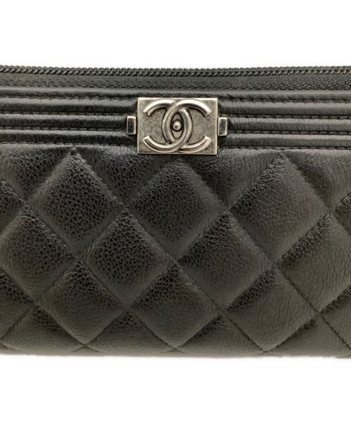 CHANEL（シャネル）CHANEL (シャネル) 長財布 ボーイシャネル ブラックの古着・服飾アイテム