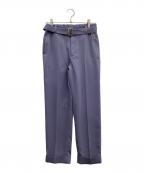 CULLNIクルニ）の古着「ベルトテーパードパンツ」｜パープル