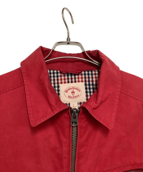 BROOKS BROTHERS Red Fleece（ブルックスブラザーズレッドフリース）BROOKS BROTHERS Red Fleece (ブルックスブラザーズレッドフリース) ジップアップジャケット レッド サイズ:Lの古着・服飾アイテム