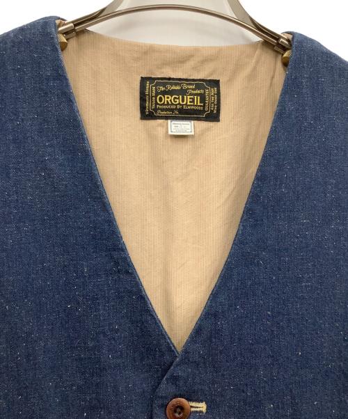 ORGUEIL（オルゲイユ）ORGUEIL (オルゲイユ) デニムジレ インディゴ サイズ:36の古着・服飾アイテム