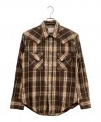 BONCOURAボンクラ）の古着「ウエスタンシャツ」｜ブラウン