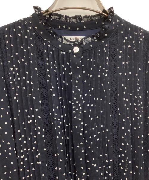 HER LIP TO（ハーリップトゥ）HER LIP TO (ハーリップトゥ) ノースリーブワンピース ネイビー サイズ:Mの古着・服飾アイテム