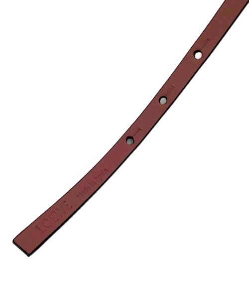 LOEWE（ロエベ）LOEWE (ロエベ) レザーベルト ピーチブルーム/パールグレー/ゴールド サイズ:-の古着・服飾アイテム