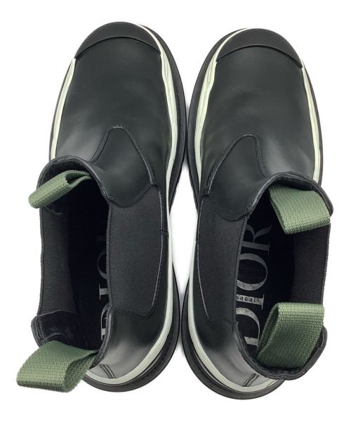 Dior（ディオール）Dior (ディオール) sacai (サカイ) サイドゴアブーツ ブラック×ホワイト サイズ:41の古着・服飾アイテム