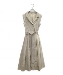 HER LIP TO（ハーリップトゥ）の古着「ノースリーブワンピース」｜ベージュ