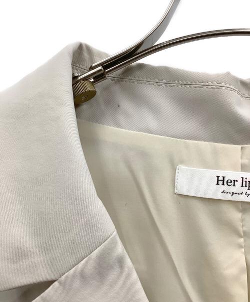 HER LIP TO（ハーリップトゥ）HER LIP TO (ハーリップトゥ) ノースリーブワンピース ベージュ サイズ:Mの古着・服飾アイテム