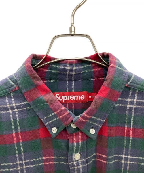 SUPREME（シュプリーム）Supreme (シュプリーム) Plaid Flannel Shirt 24SS レッド×ネイビー×グリーン サイズ:Ⅿの古着・服飾アイテム