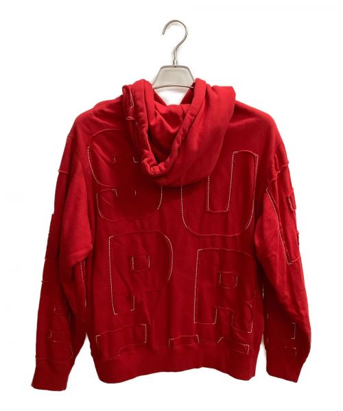 SUPREME（シュプリーム）Supreme (シュプリーム) Cutout Letters Hooded Sweatshirt レッド サイズ:Sの古着・服飾アイテム