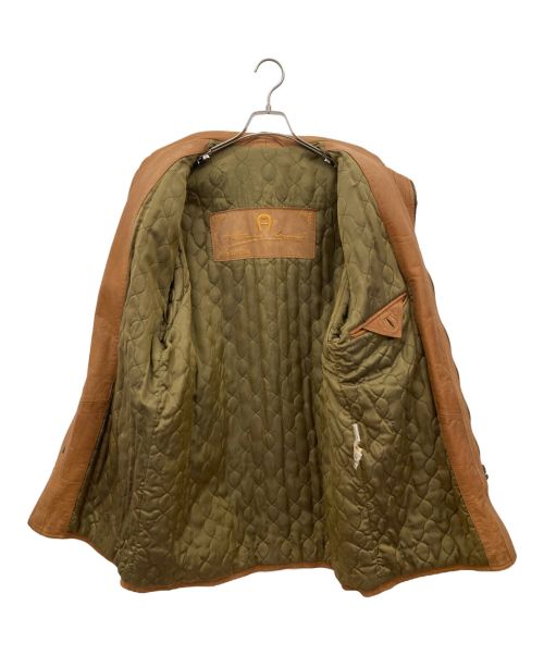 Etienne Aigner's（エティエンヌアイグナ）Etienne Aigner's (エティエンヌアイグナ) レザージャケット ブラウン サイズ:38の古着・服飾アイテム