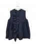 YORI（ヨリ）の古着「ダブルフリルジレ」｜ネイビー