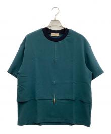 CULLNI（クルニ）の古着「センターファスナーレイヤープルオーバー」｜スカイブルー