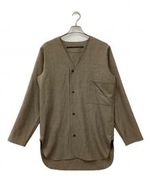 My Beautiful Landlet（マイビューティフルランドレット）の古着「ウールサージシャツカーディガン」｜ベージュ