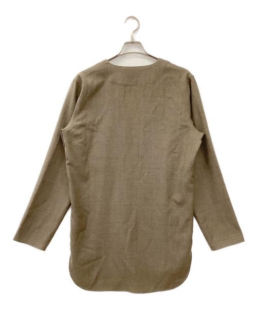 My Beautiful Landlet（マイビューティフルランドレット）My Beautiful Landlet (マイビューティフルランドレット) ウールサージシャツカーディガン ベージュ サイズ:1の古着・服飾アイテム