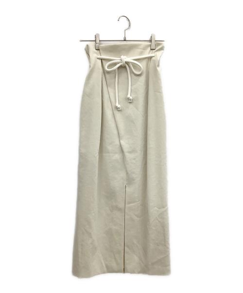 ASTRAET（アストラット）ASTRAET (アストラット) ウエストヒモラップスカート ホワイトの古着・服飾アイテム