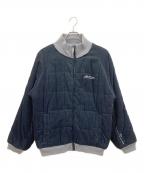 PIKOピコ）の古着「リバーシブル中綿ジャケット」｜ネイビー×グレー