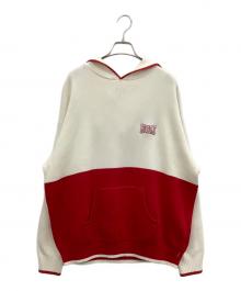 SUPREME（シュプリーム）の古着「ニットパーカー」｜ホワイト×レッド