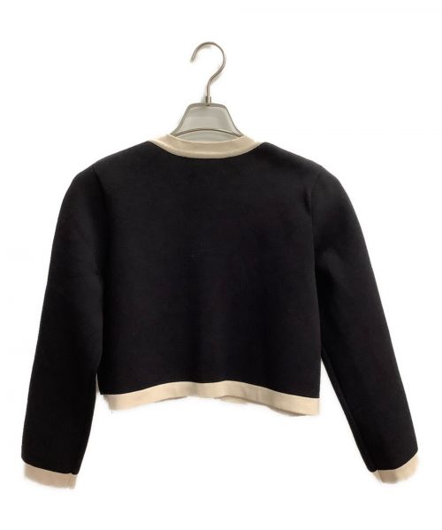 CELFORD（セルフォード）CELFORD (セルフォード) バイカラーボレロカーディガン ブラック サイズ:38の古着・服飾アイテム