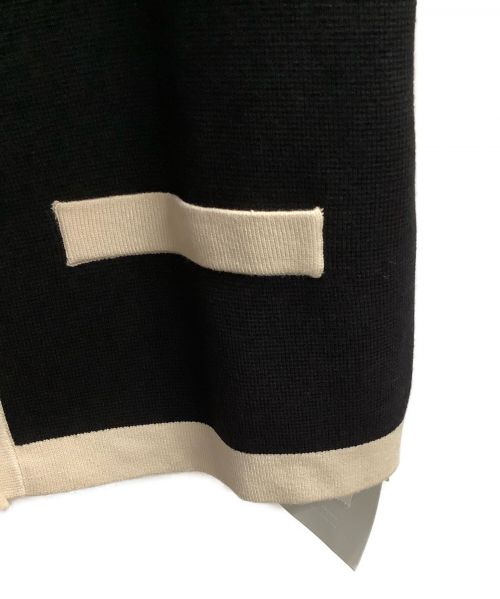 CELFORD（セルフォード）CELFORD (セルフォード) バイカラーボレロカーディガン ブラック サイズ:38の古着・服飾アイテム