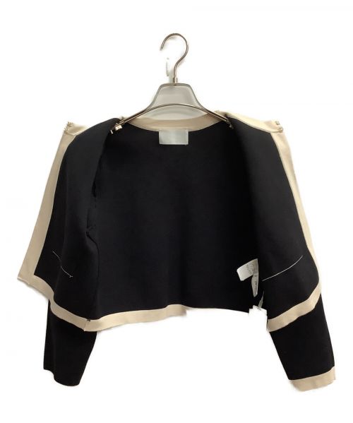 CELFORD（セルフォード）CELFORD (セルフォード) バイカラーボレロカーディガン ブラック サイズ:38の古着・服飾アイテム