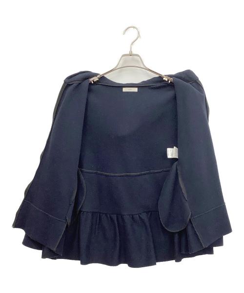 YORI（ヨリ）YORI (ヨリ) ティアードフリルジップパーカー ネイビー サイズ:Fの古着・服飾アイテム