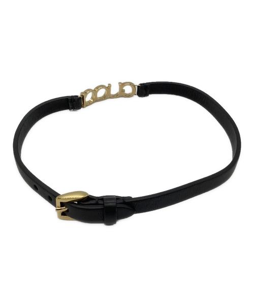 GUCCI（グッチ）GUCCI (グッチ) ロゴチョーカー ブラック×ゴールド サイズ:−の古着・服飾アイテム