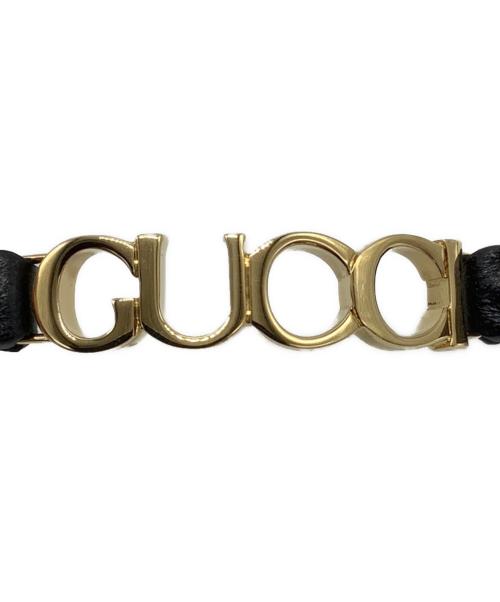 GUCCI（グッチ）GUCCI (グッチ) ロゴチョーカー ブラック×ゴールド サイズ:−の古着・服飾アイテム
