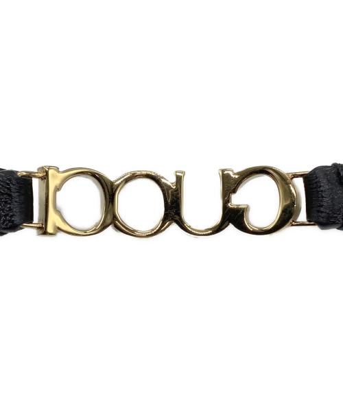 GUCCI（グッチ）GUCCI (グッチ) ロゴチョーカー ブラック×ゴールド サイズ:−の古着・服飾アイテム