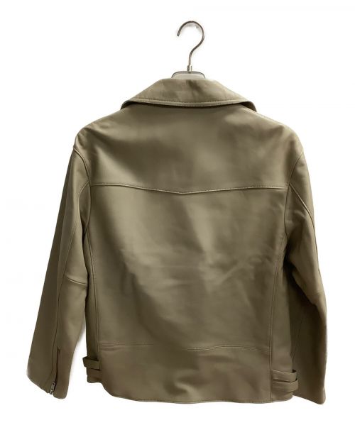 Spick and Span（スピックアンドスパン）Spick and Span (スピックアンドスパン) レザージャケット ベージュ サイズ:38の古着・服飾アイテム