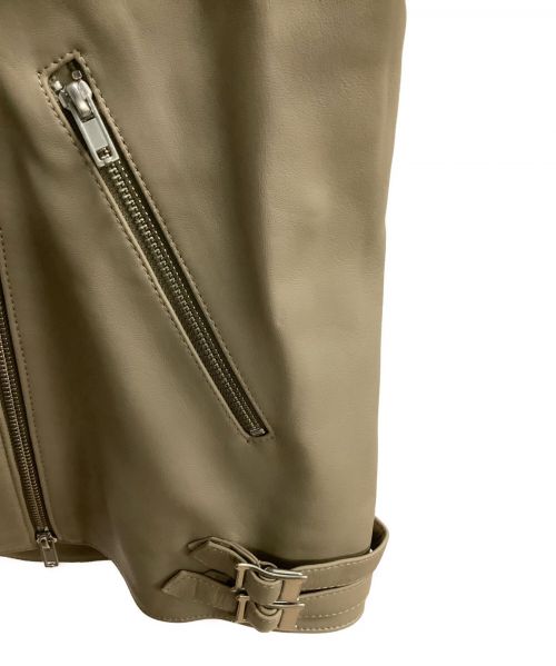 Spick and Span（スピックアンドスパン）Spick and Span (スピックアンドスパン) レザージャケット ベージュ サイズ:38の古着・服飾アイテム
