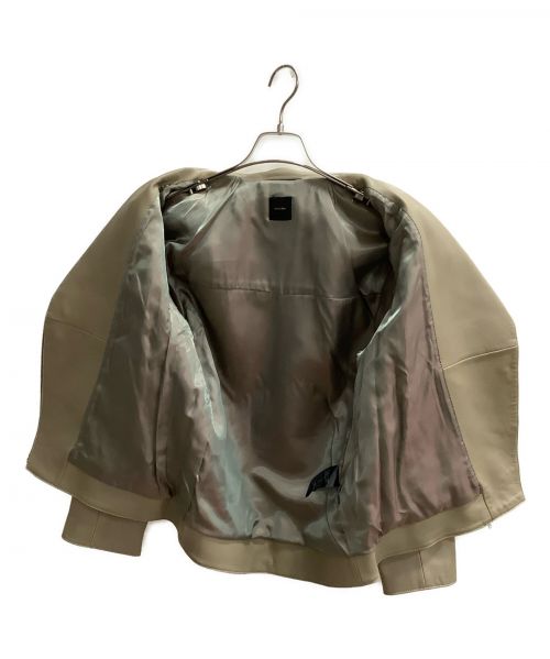 Spick and Span（スピックアンドスパン）Spick and Span (スピックアンドスパン) レザージャケット ベージュ サイズ:38の古着・服飾アイテム