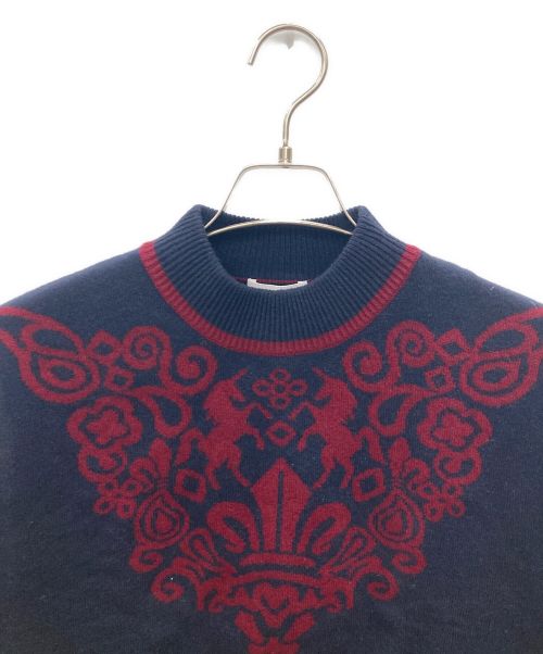 SEE BY CHLOE（シーバイクロエ）SEE BY CHLOE (シーバイクロエ) ジャガードニット ネイビー サイズ:M 未使用品の古着・服飾アイテム