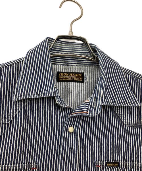 IRON HEART（アイアンハート）IRON HEART (アイアンハート) 12ozヘビーヒッコリーウェスタンシャツ ネイビー サイズ:Mの古着・服飾アイテム