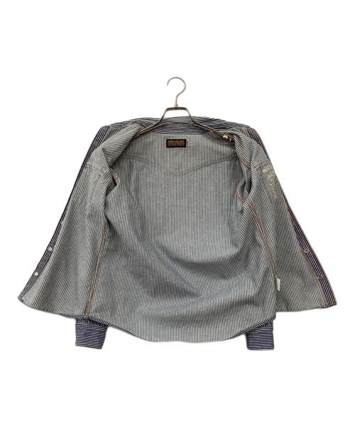 IRON HEART（アイアンハート）IRON HEART (アイアンハート) 12ozヘビーヒッコリーウェスタンシャツ ネイビー サイズ:Mの古着・服飾アイテム