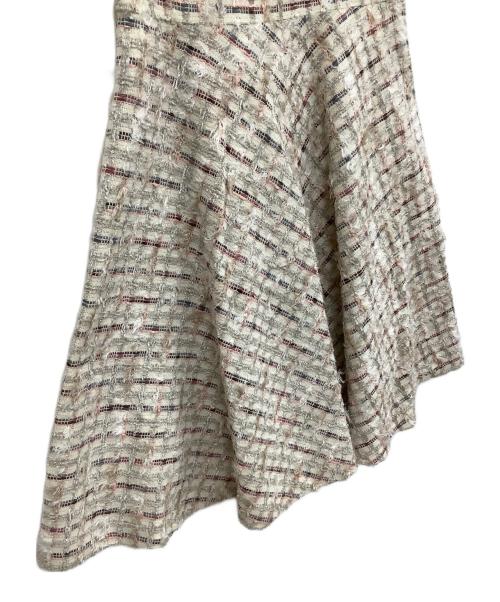 Maglie par ef-de（マーリエ パー エフデ）Maglie par ef-de (マーリエ パー エフデ) ノースリーブツイードフレアワンピース ベージュ サイズ:7号の古着・服飾アイテム