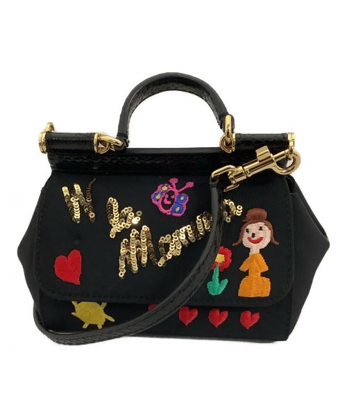 DOLCE & GABBANA（ドルチェ＆ガッバーナ）DOLCE & GABBANA (ドルチェ＆ガッバーナ) ショルダーバッグ ブラック サイズ:-の古着・服飾アイテム