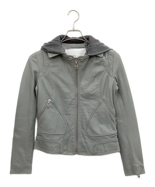 DOMA（ドマ）DOMA (ドマ) ライダースジャケット グレー サイズ:XSの古着・服飾アイテム