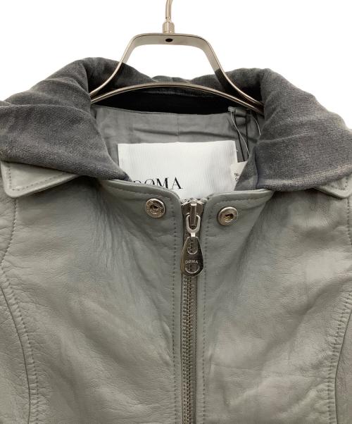 DOMA（ドマ）DOMA (ドマ) ライダースジャケット グレー サイズ:XSの古着・服飾アイテム