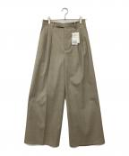 FRAMeWORKフレームワーク）の古着「ウォッシャブルトロタックワイドパンツ」｜ベージュ
