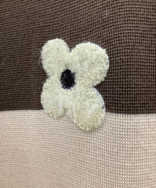 M'S GRACY（エムズグレイシー）M'S GRACY (エムズグレイシー) ワンピース ベージュ×ブラウン サイズ:40の古着・服飾アイテム