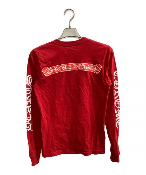 CHROME HEARTS（クロムハーツ）CHROME HEARTS (クロムハーツ) Red Back Scroll Logo LS Tee レッド サイズ:Sの古着・服飾アイテム