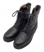 MARGARET HOWELL ideaマーガレット ハウエル アイディア）の古着「ウィングチップブーツ」｜ブラック