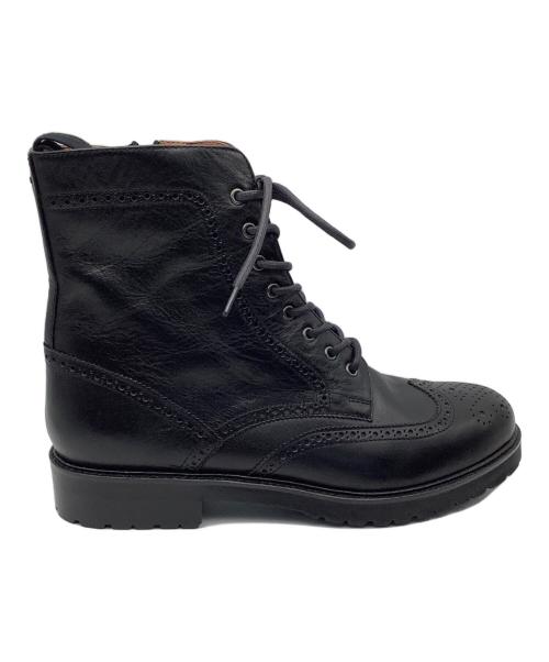 MARGARET HOWELL idea（マーガレット ハウエル アイディア）MARGARET HOWELL idea (マーガレット ハウエル アイディア) ウィングチップブーツ ブラック サイズ:23 1/2の古着・服飾アイテム